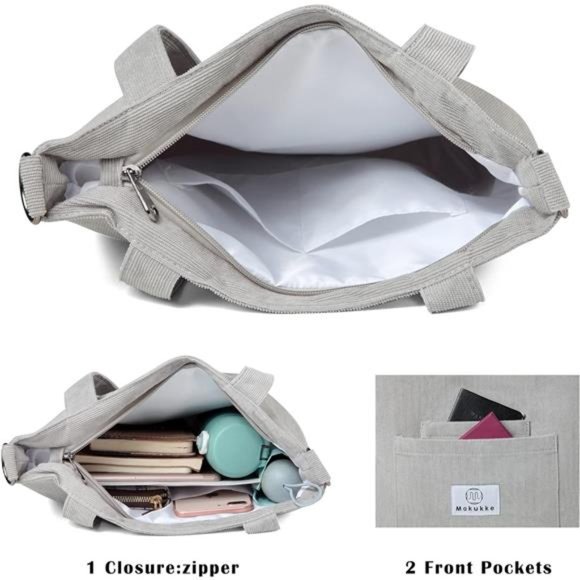 Corduroy Totes Bag Women - Shoulder Hobo Bag Handbags Crossbody Bag Big Capacity - Picture 6 of 7